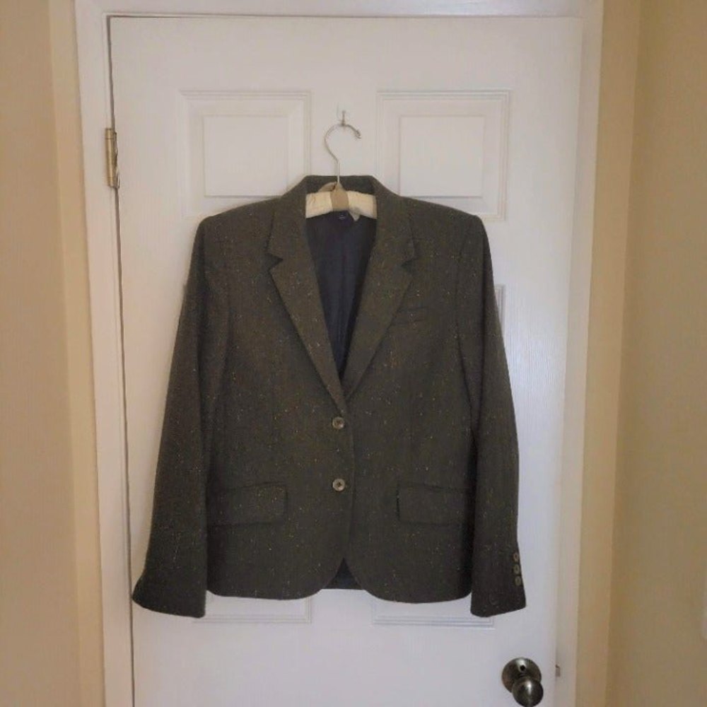 Tommy Hilfiger Fitted Wool Blend Lined Blazer-Size 16